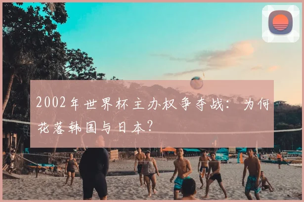 2002年世界杯主办权争夺战：为何花落韩国与日本？